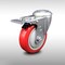 Service Caster 4 Inch SS Red Polyurethane Wheel Swivel Bolt Hole Caster with Total Lock Brake SCC-SSBHTTL20S414-PPUB-RED - alternate 1
